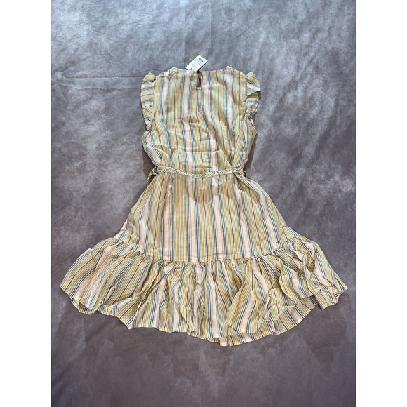 Marine Women's Multicolor Tie Waist Layer Laney Beachy Stripe Mini Dress Size XS - Picture 4 of 11